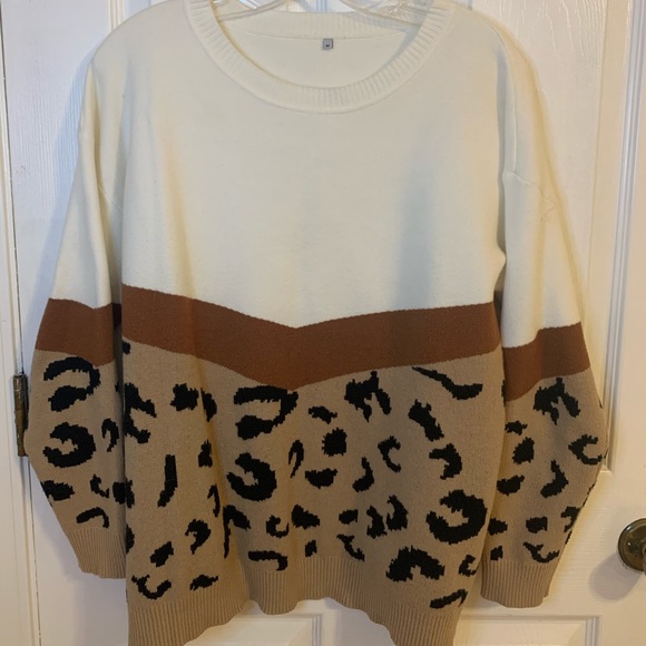 Fun cheetah print sweater. - Picture 1 of 7